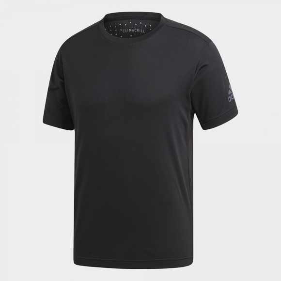 New Adidas Mens Freelift Climachill Tee Black - Picture 2 of 16